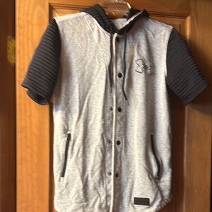 Under Armour Gray and Black Button-Up Hoodie